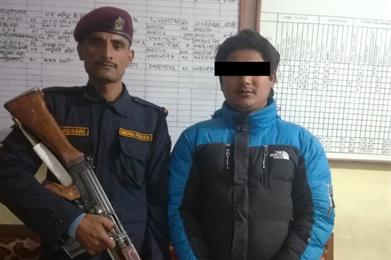 दाङमा धम्क्याएर रकम असुल्ने पेस्तालसहित एक जना पक्राउ
