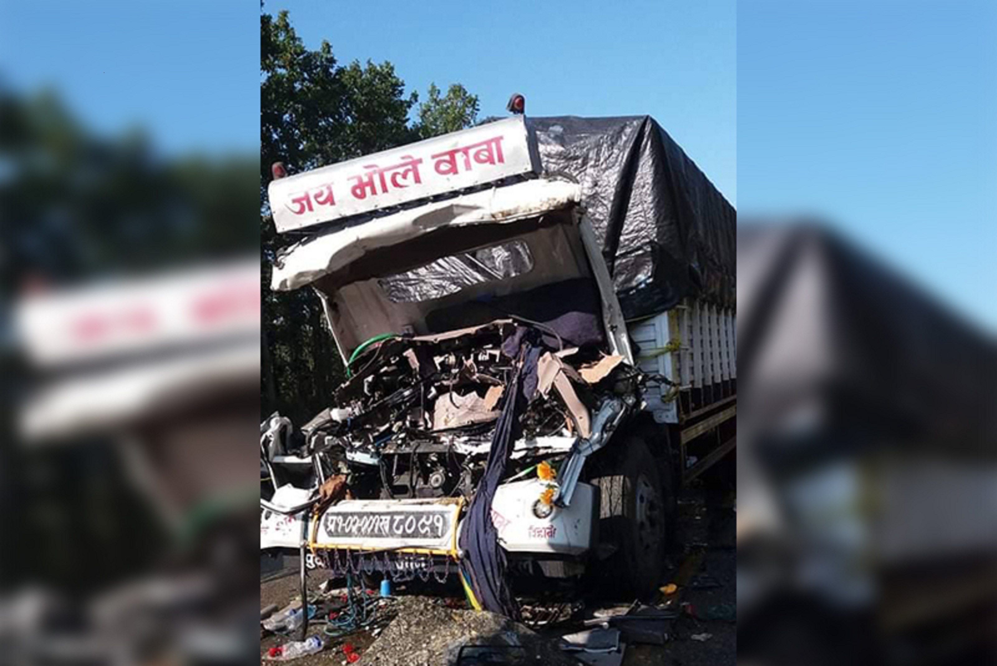 मोरङमा भएको सडक दुर्घटनामा ठक्कर दिने चालककै मृत्यु