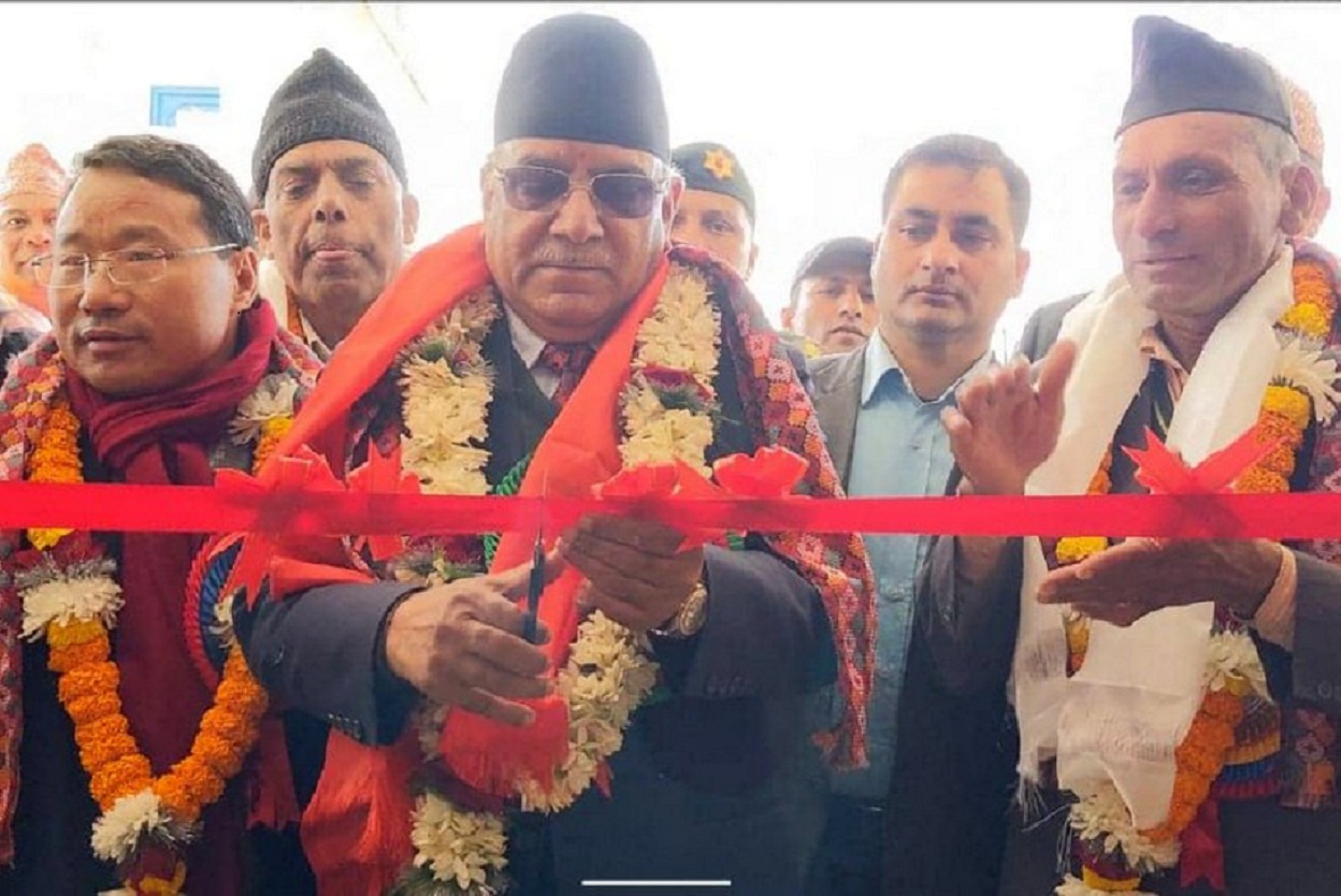नुवाकोटमा भारतको सहयोगमा निर्मित  विद्यालय भवन अध्यक्ष प्रचण्डद्वारा उद्घाटन