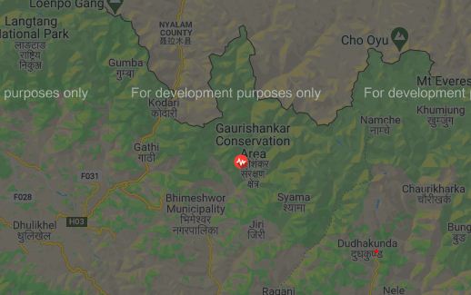 दोलखा केन्द्रविन्दु बनाएर भूकम्पको धक्का