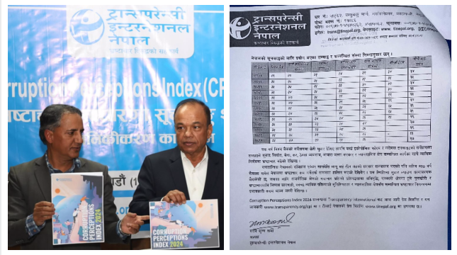 भ्रष्टाचार अवधारणा सूचकांकमा देखिएन सुधार, नेपालको गत बर्षभन्दा कम अंक