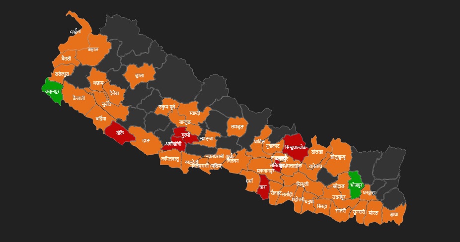 आज पुष्टि भएका १८९ संक्रमितमध्ये कुन जिल्लाका कति ?