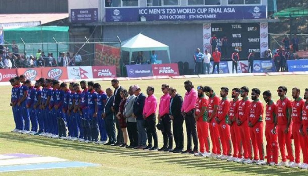 नेपालले ओमानलाई दियो १८५ रनको लक्ष्य