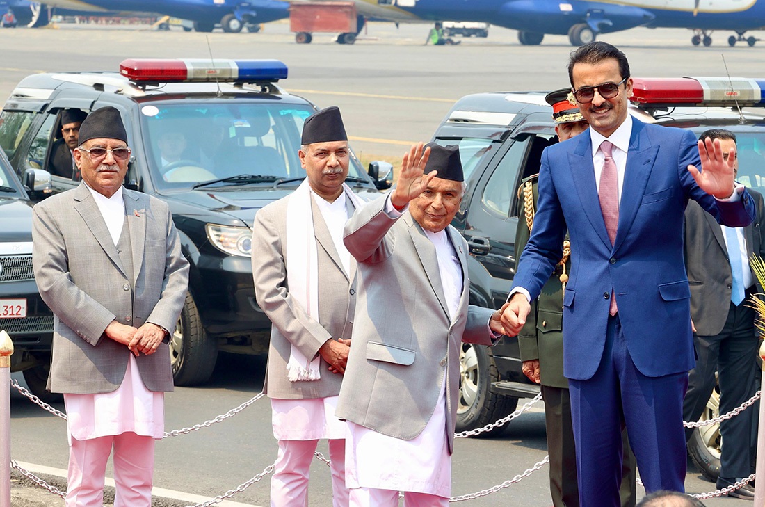 दुई दिने राजकीय भ्रमण सकेर स्वदेश फर्किए कतारका राजा