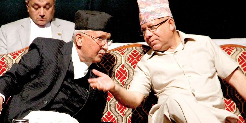 प्रधानमन्त्री ओली र नेता नेपालबीच गोप्य भेटवार्ता