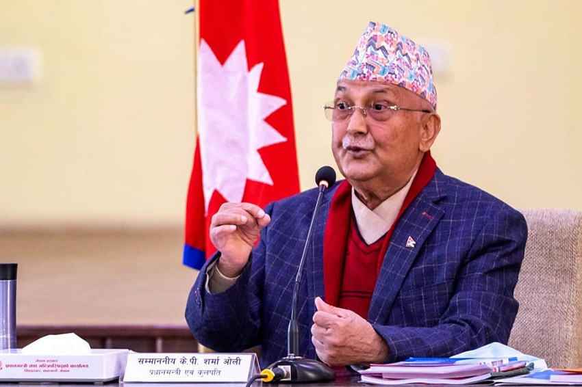 निर्वाचन आचारसंहिताको धज्जी उडाउँदै प्रधानमन्त्री ओलीले मागे बादललाई भोट