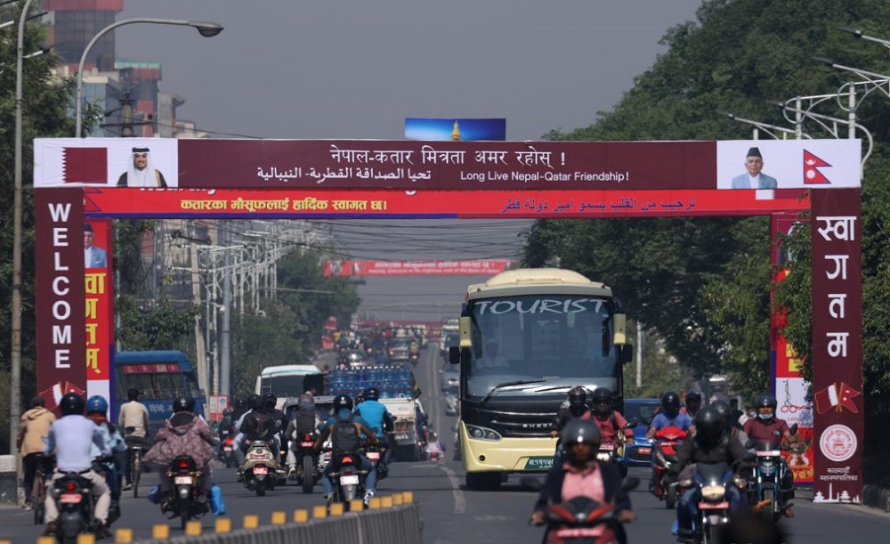 कतारका राजाको स्वागतका लागि सिंगारियो काठमाडौं