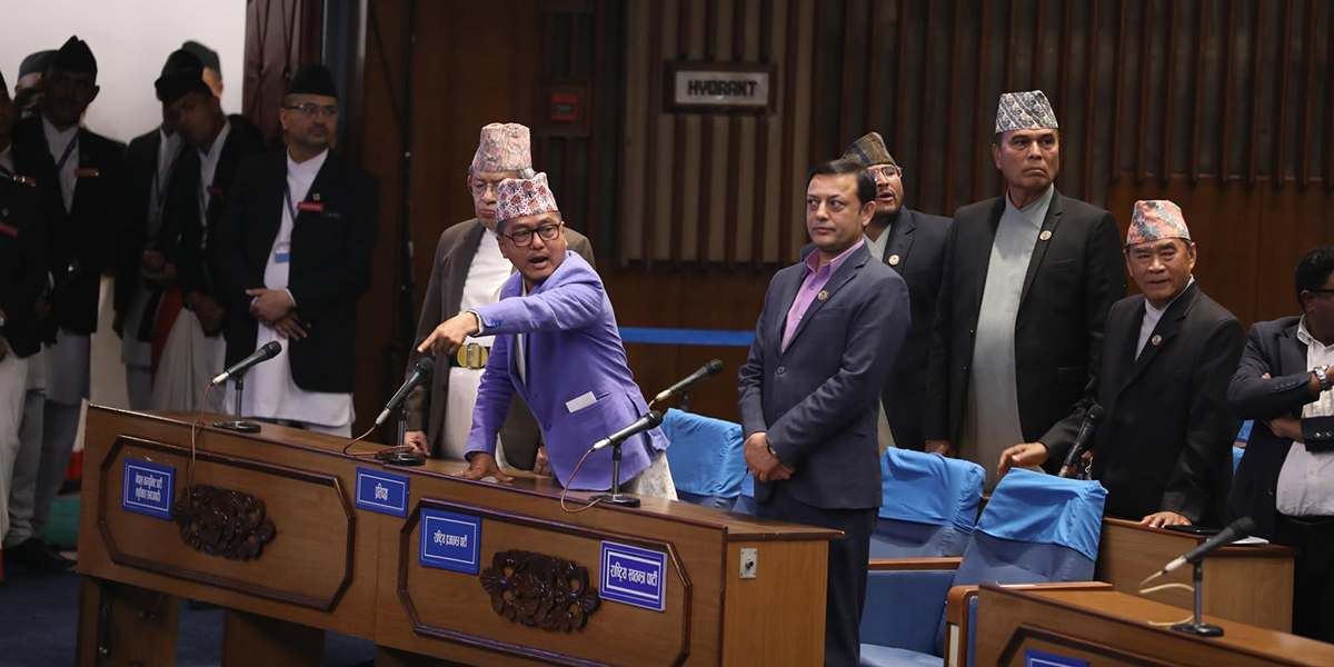 संसद्‍मा राजेन्द्र लिङ्देनले छाती ठाेक्दै भने: राजावादी यहाँ छ, सके जेल हाल!