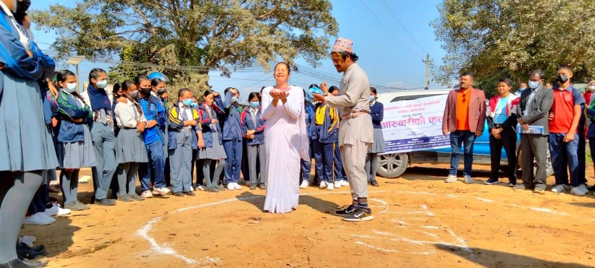 सासको नाट्य अभियान गाउँ गाउँमा रङ्गमंच