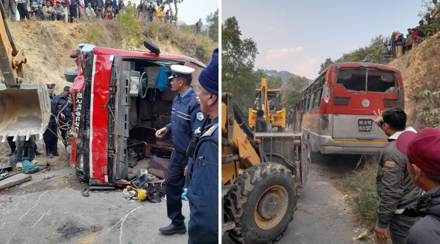 शंखरापुर दुर्घटनाः २७ जना ‘डिस्चार्ज’, चालक नियन्त्रणमा