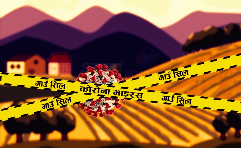 सुत्केरीमा कोराना भेटिएपछि तीन गाउँ सिल