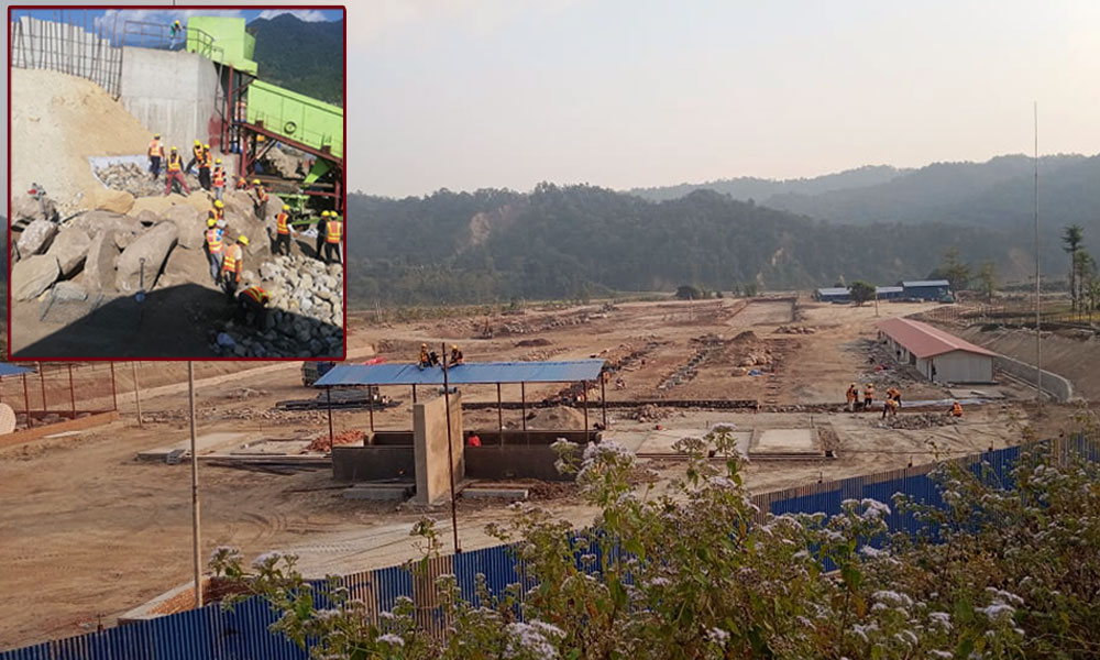 सुनकोशी–मरिण डाइभर्सन निर्माणमा मजदूरको अवरोध