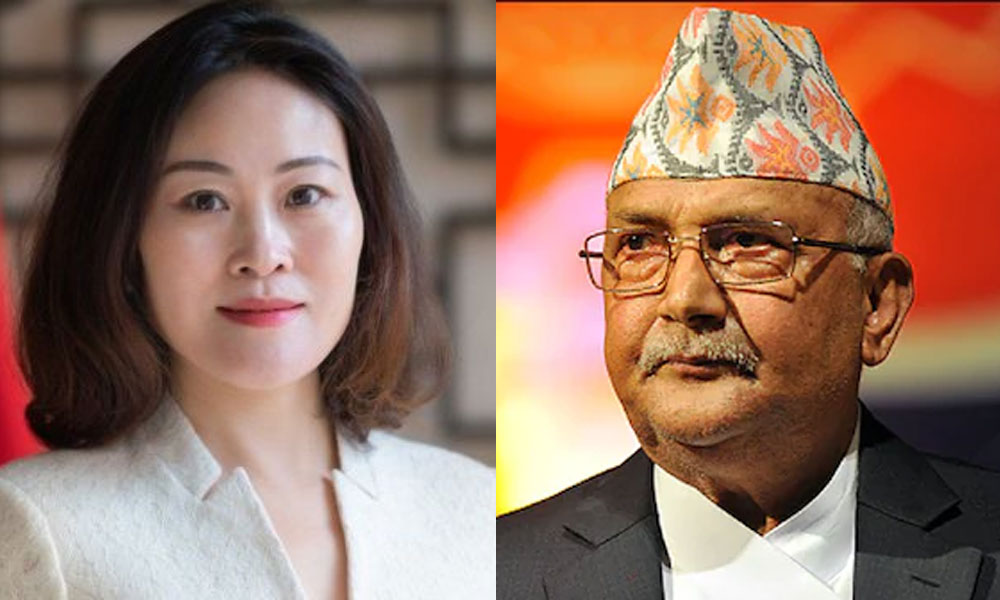 एमाले अध्यक्ष ओलीलाई भेट्न बालकोट पुगिन चिनियाँ राजदूत